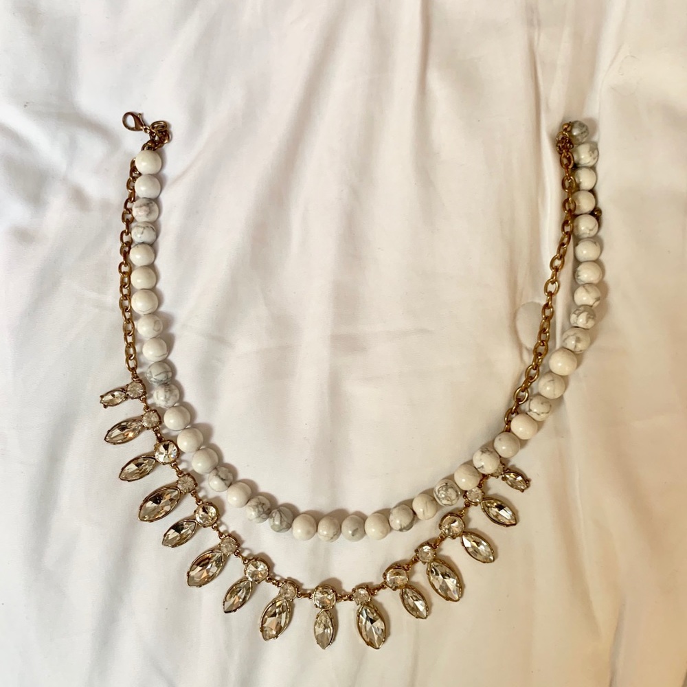 Anthropologie stone and gem necklace